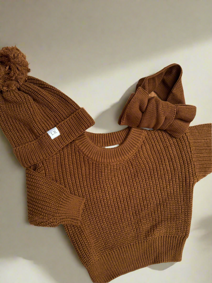 Chunky knit sweater - Chestnut