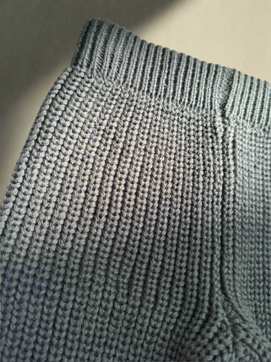 Chunky Knit Pants - Forest Green