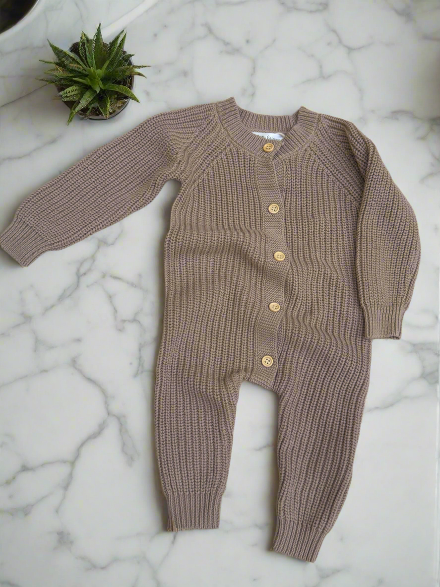 Knit Onesie - Latte