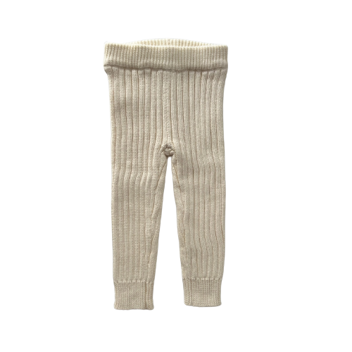 Ribbed Knit Pants - Tiramisu