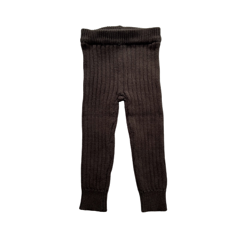 Ribbed Knit Pants - Dark Chocolate