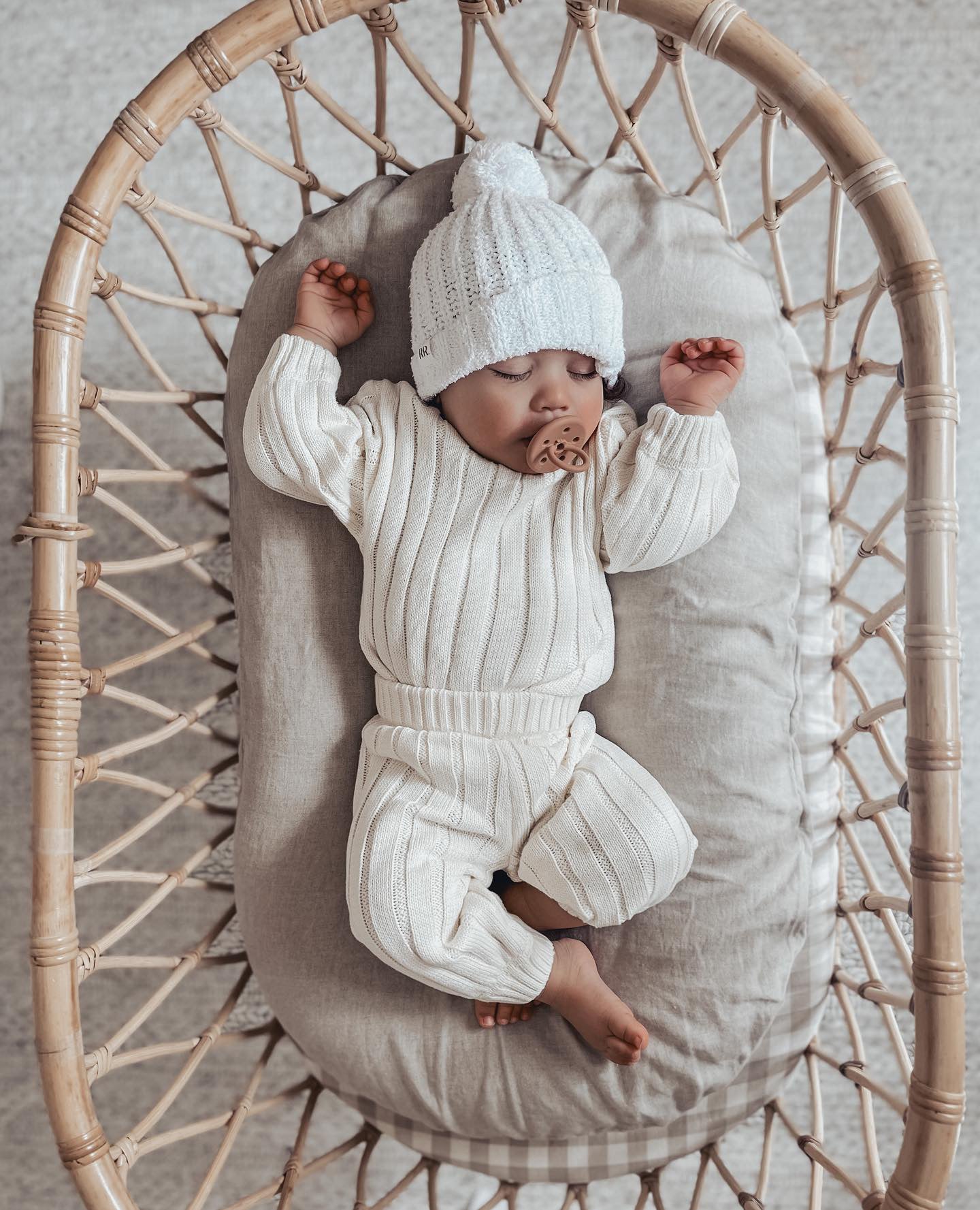 Wide Rib Knit Jumper - Cream