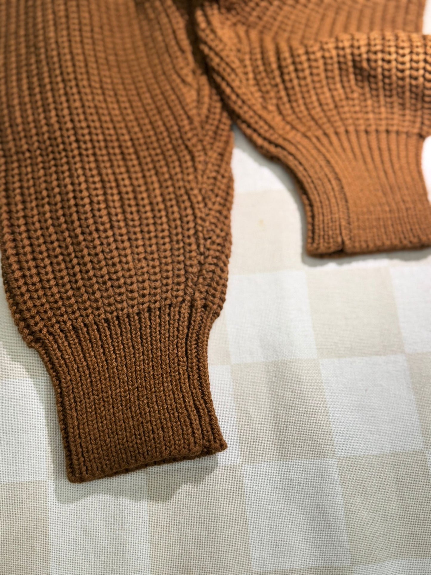 Chunky Knit pants - Chestnut