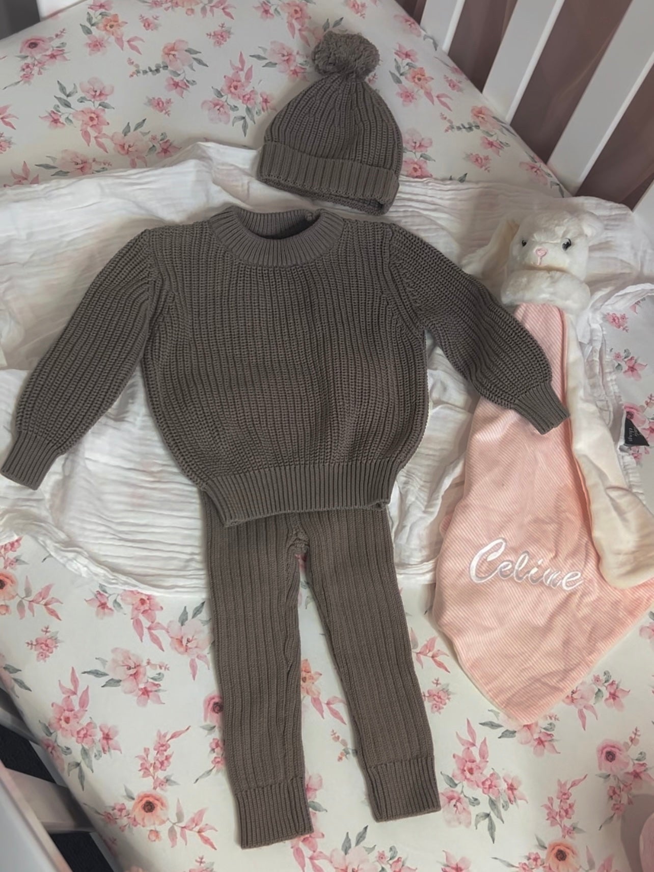 Ribbed Knit Pants - Mocha
