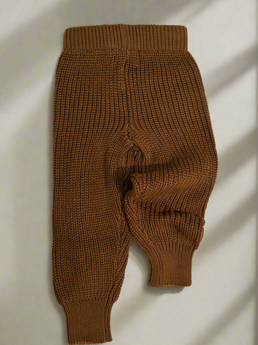Chunky Knit pants - Chestnut