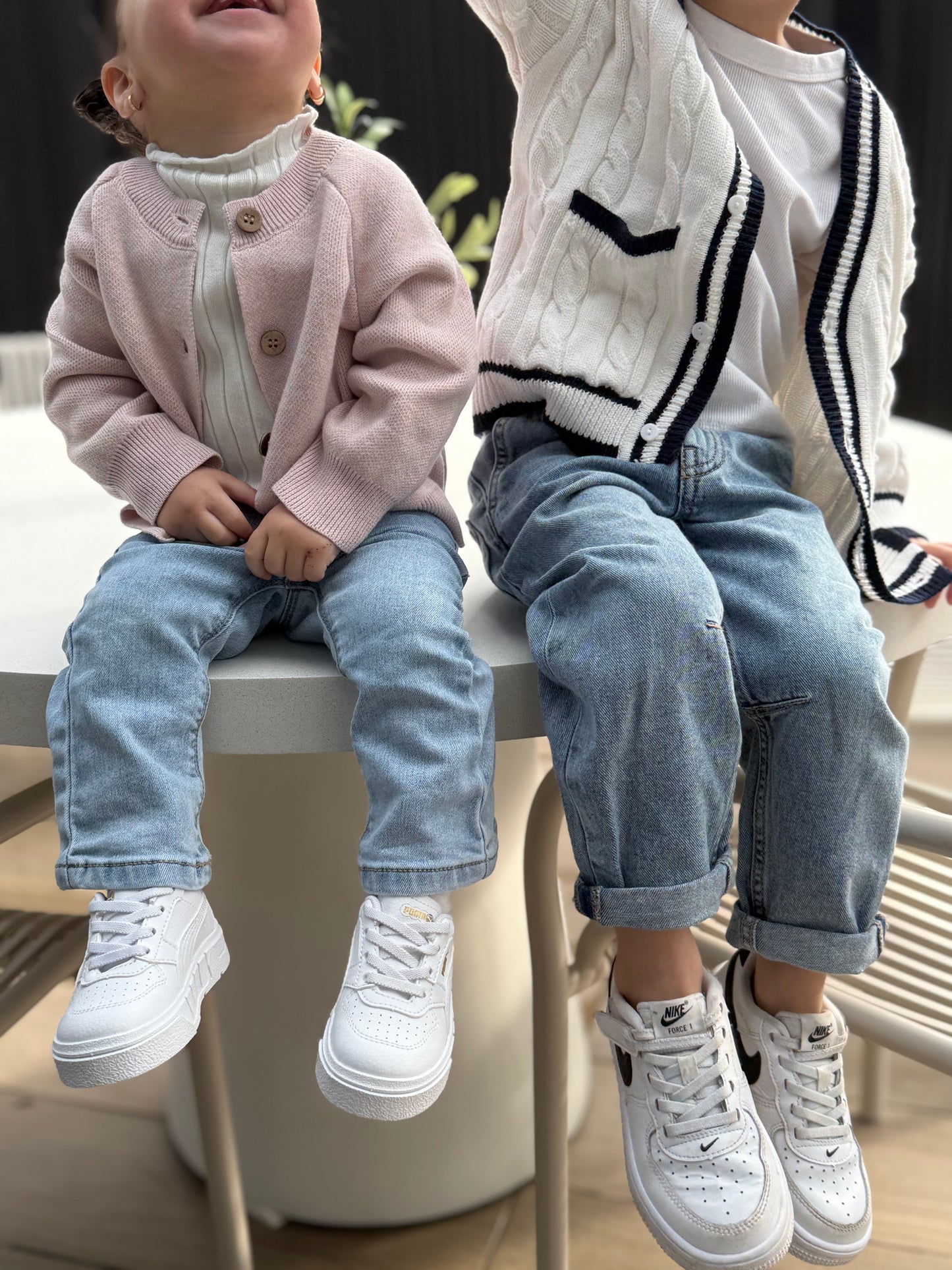Navy Pop Cardi
