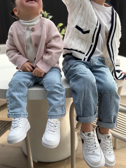 Navy Pop Cardi