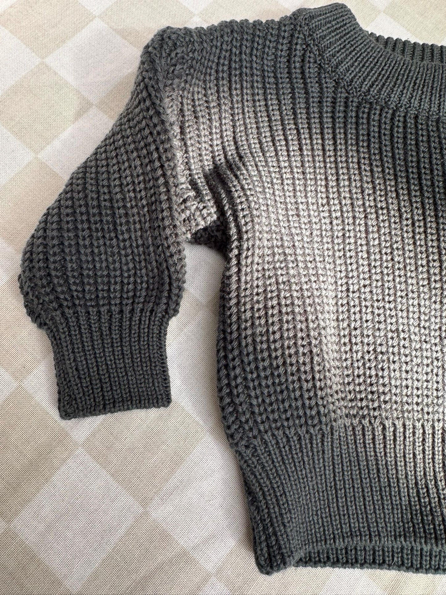 Chunky Knit Sweater - Forest Green