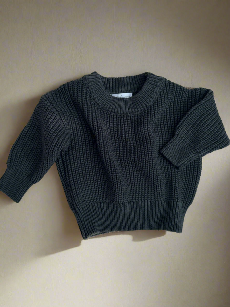 Chunky Knit Sweater - Forest Green