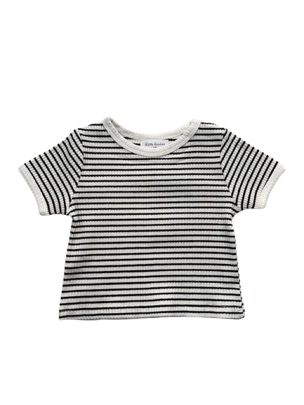 Rib Striped T-shirt - Black & White