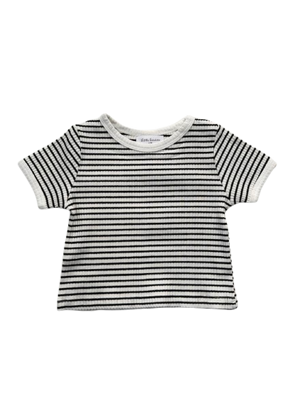 Rib Striped T-shirt - Black & White