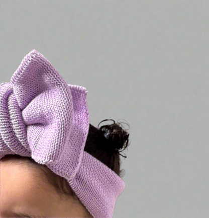 Oversized bow headband - lilac