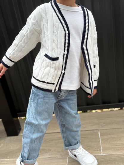 Navy Pop Cardi