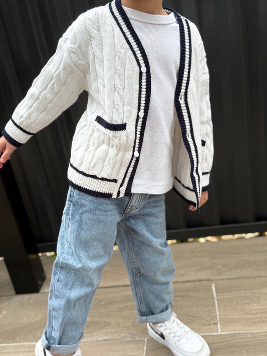 Navy Pop Cardi