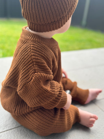 Chunky knit sweater - Chestnut