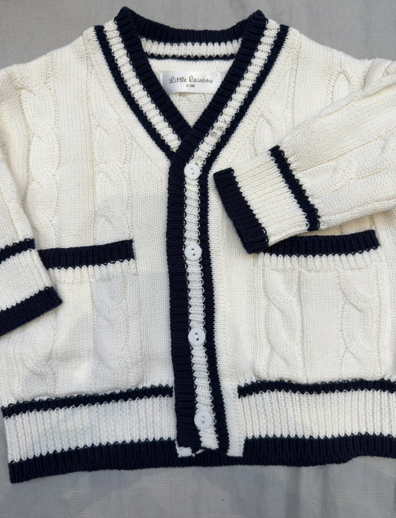 Navy Pop Cardi