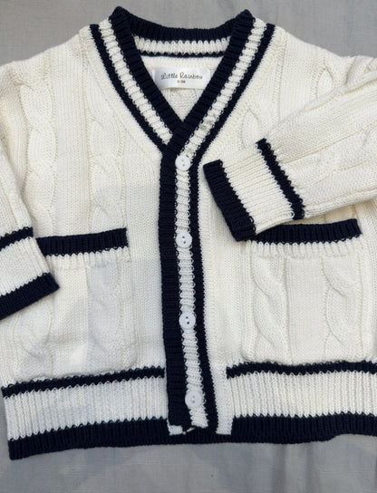 Navy Pop Cardi