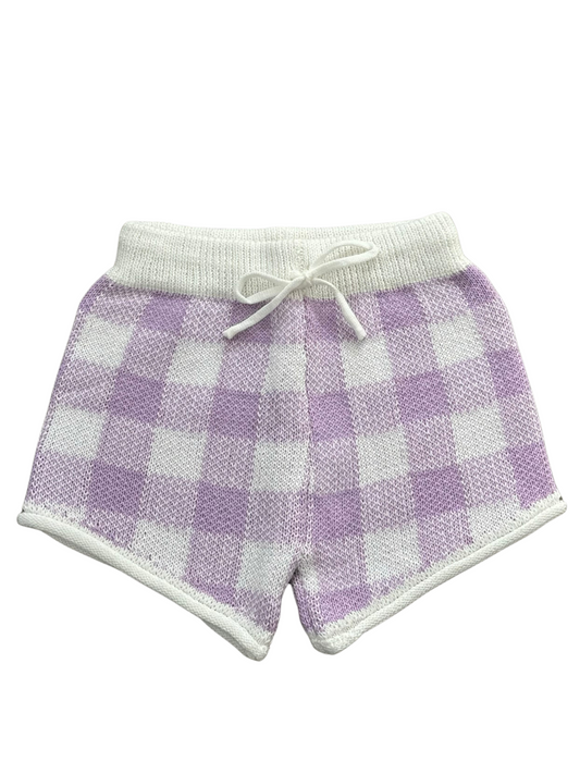 Gingham Shorts - Lilac