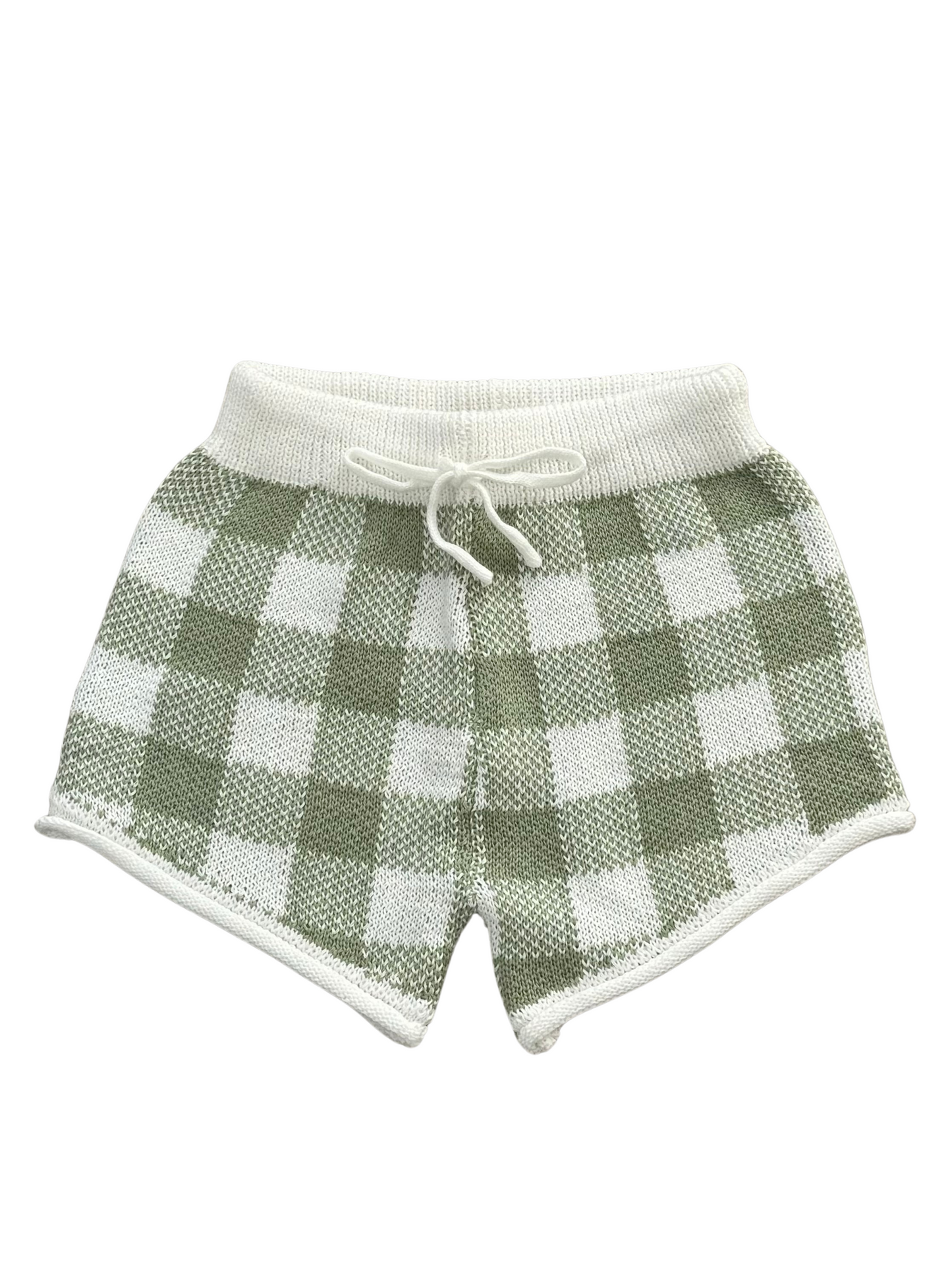 Gingham Shorts - Sage