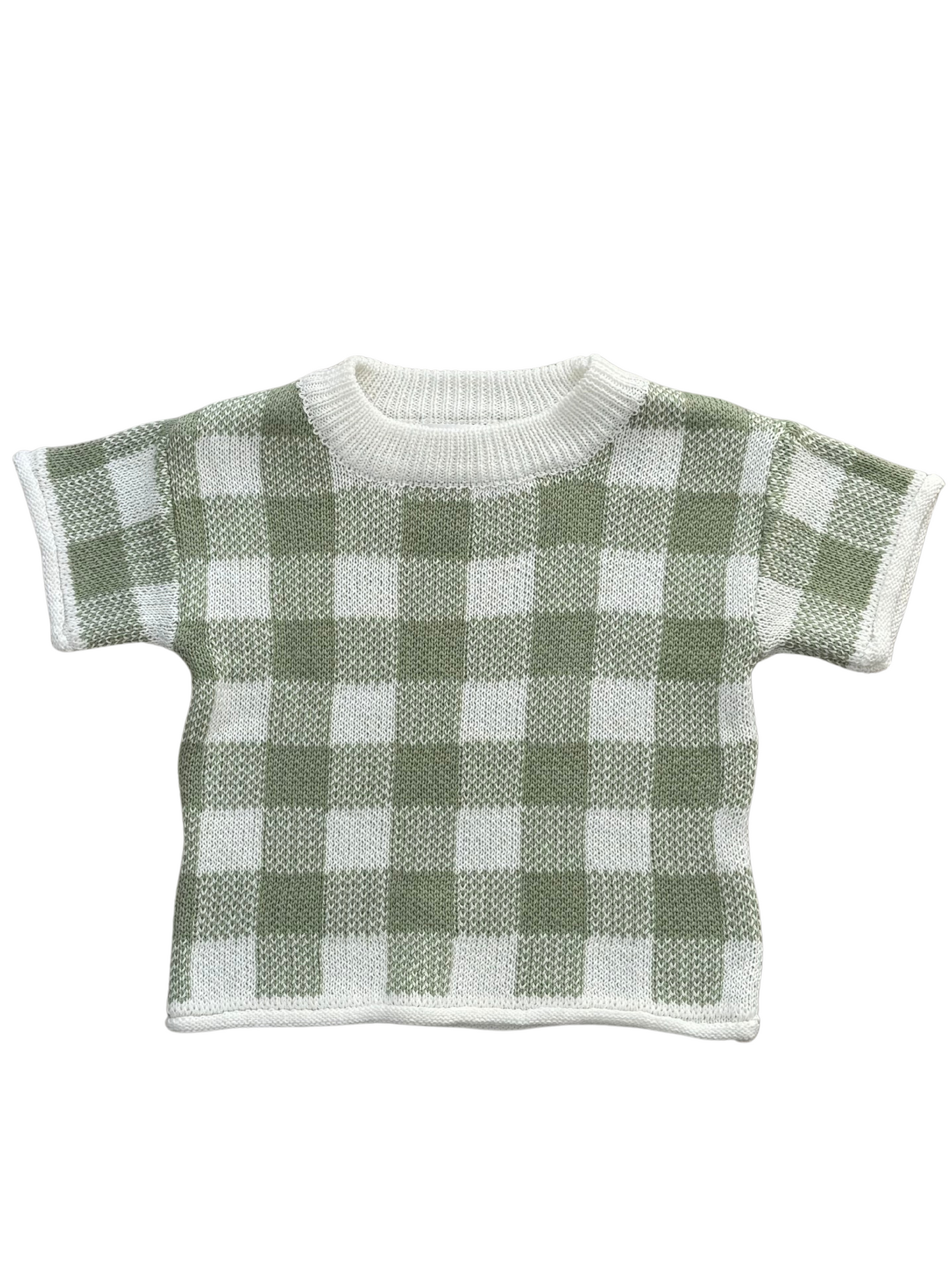 Gingham T-shirt - Sage